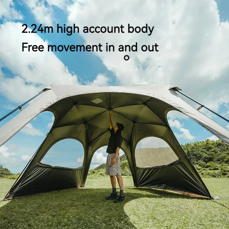 Палатка Naturehike шестигранная водонепроницаемый навес PU5000 + UPF12500 быстрое открытие