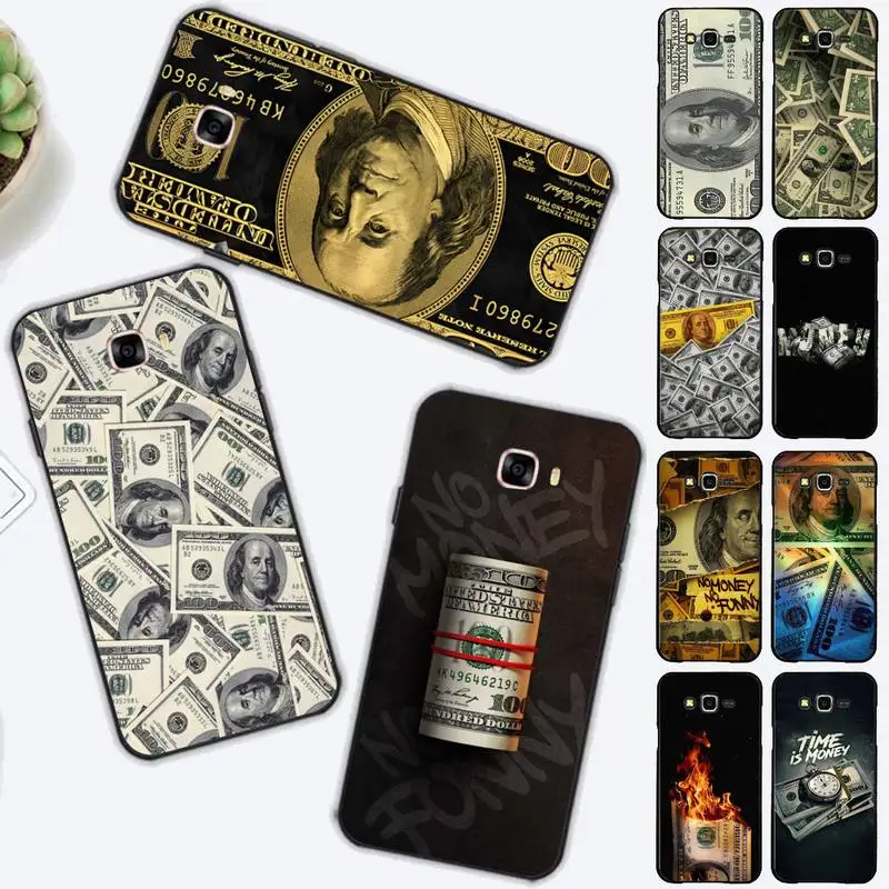 

FHNBLJ Dollars Money Phone Case for Samsung J 2 3 4 5 6 7 8 prime plus 2018 2017 2016 core