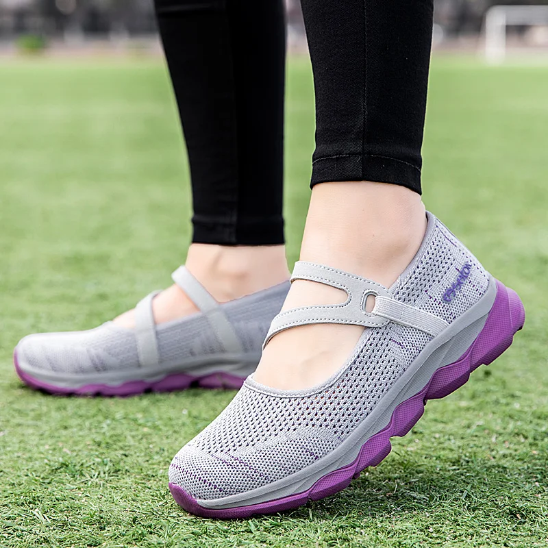 2020 Summer Sneakers Women's Shoes Mom Leisure Soft Bottom   Breathable Air Mesh Walking Shoes