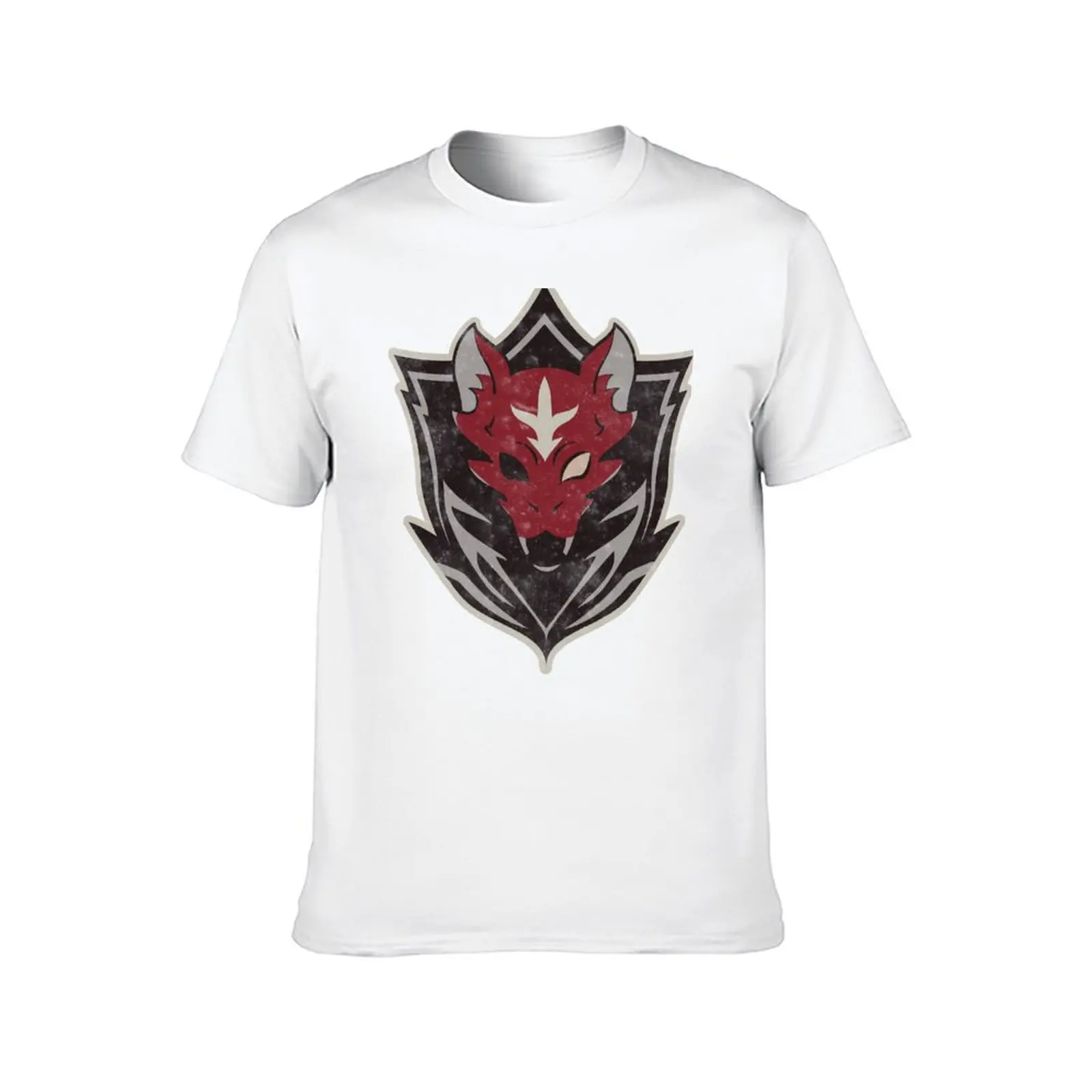 Gundam: Requiem for Vengeance Red Wolf Squadron Insignia (Distressed) Футболка с графикой простые черные