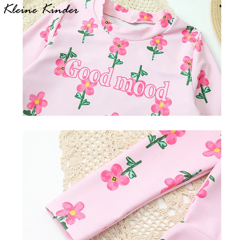 Детский купальник с длинными рукавами Rash Guard для девочек купальный костюм