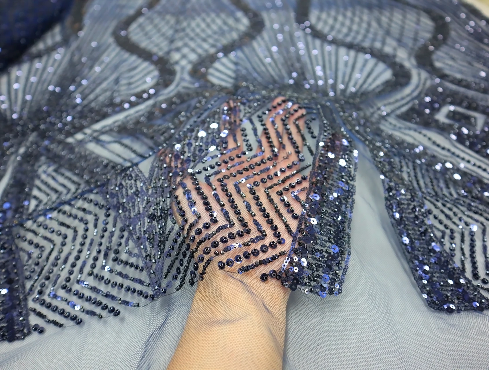 Современная африканская ткань с блестками высококачественное свадебное платье