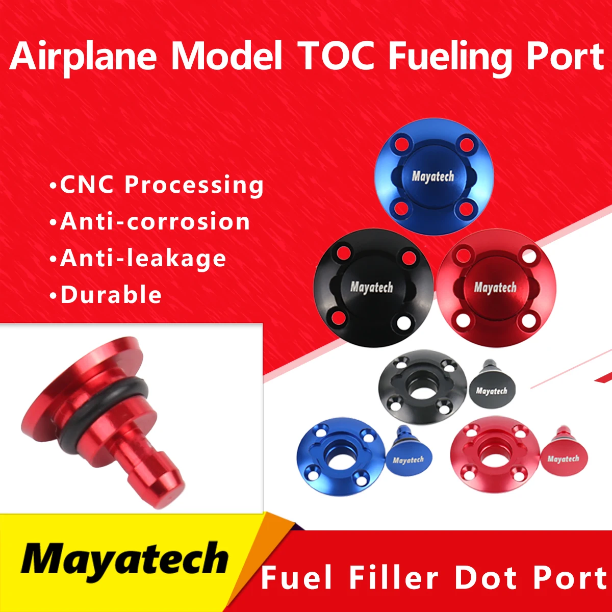 MAYATECH CNC сплав топливный наполнитель точечный порт для радиоуправляемой системы курения самолета топливный наполнитель порт