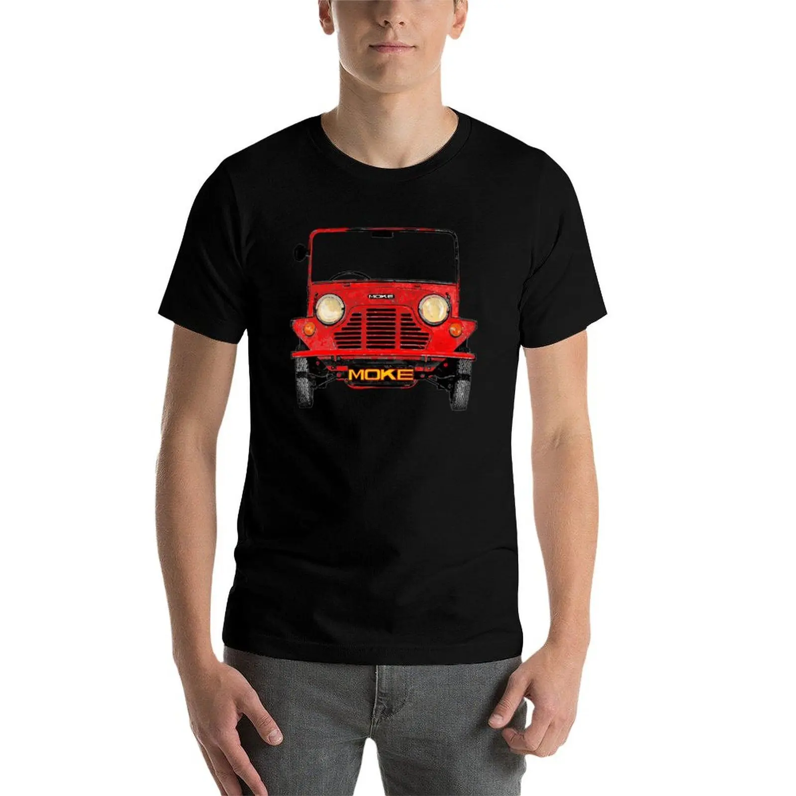 Фото Классическая винтажная футболка Mini Moke в стиле поп-арт, уличная одежда, футболка с принтом №4