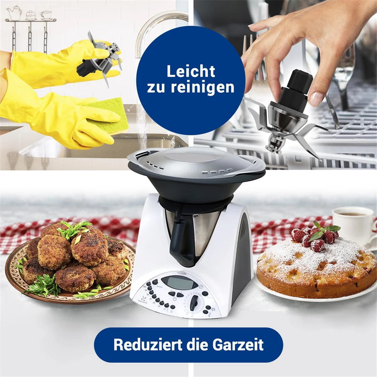 Сменный смесительный нож для ножа Tm31 — Сменное лезвие с 4 лезвиями и уплотнением