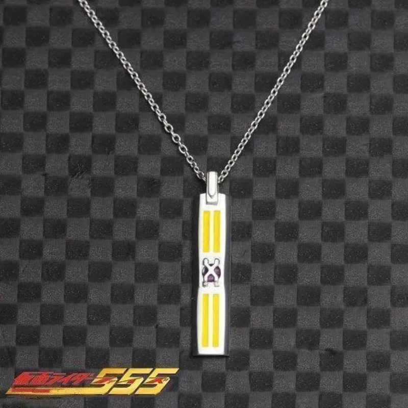 Kamen Rider 555, аксессуары для аниме, ожерелье, Райдер в масках, Kaixa, желтое бриллиантовое ожерелье, модный тренд, косплей, ювелирные изделия, подарок