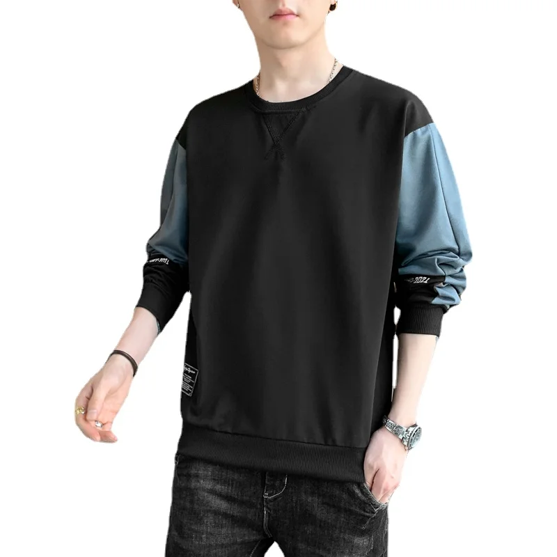 

Весенне-осенняя толстовка с круглым вырезом 2023 повседневный мужской подростковый трендовый пуловер в гонконгском стиле с длинными рукавами футболка