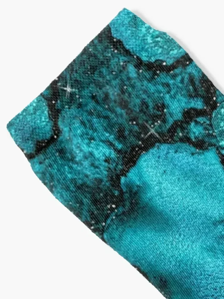 Носки Indigo Malachite из искусственного мрамора и черного блеска короткие