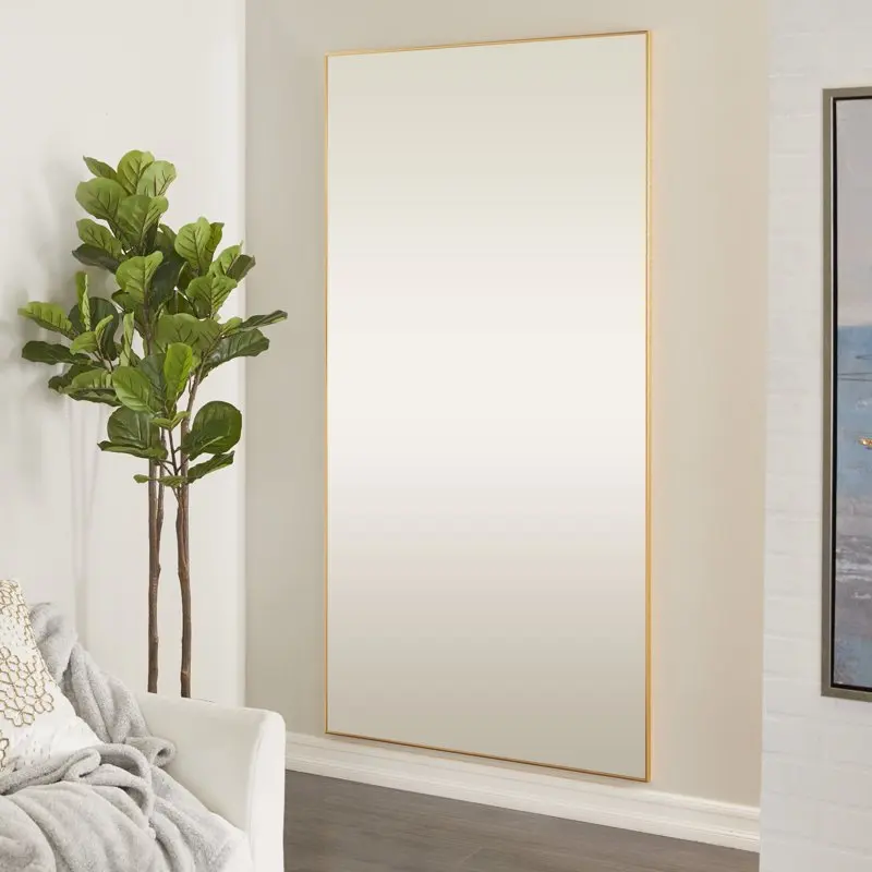 

LED mirror CosmoLiving by 40" x 79" Gold Wall Mirror with Thin Frame