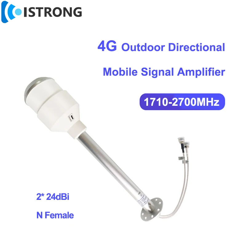 

4G Outdoor Bipolarized Parabolic Grid Antenna Feed 2*24dBi Long Range Directional Mobile Phone Signal Amplifier 1710-2700MHz