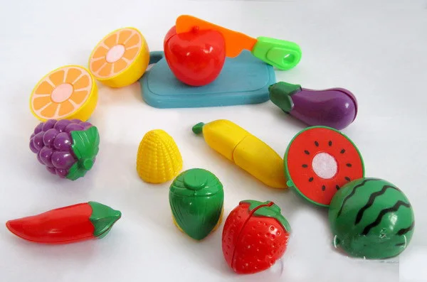 

Baby Toys Plastic Fruit Vegetables Cutting Toy Early Development Educational Toy 1set