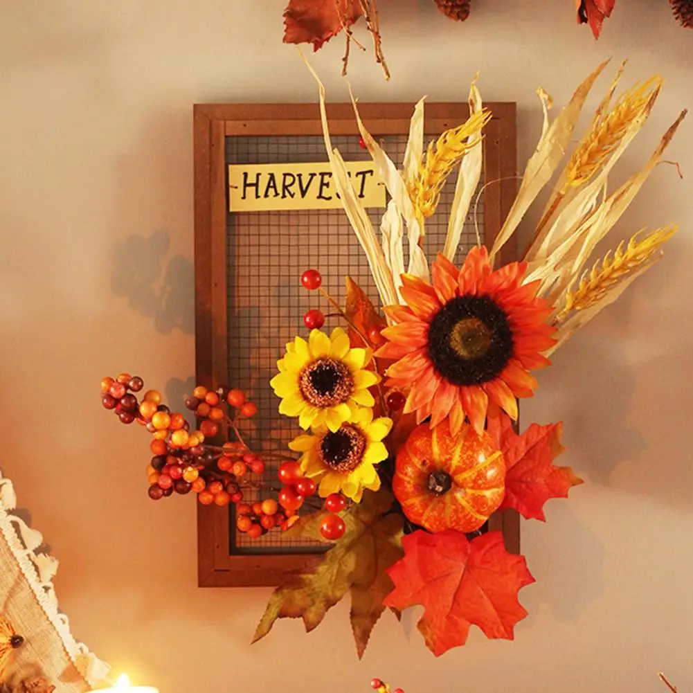

Long Lasting Lightweight Autumn Maple Leaves Photo Frame Ornament for Dorm