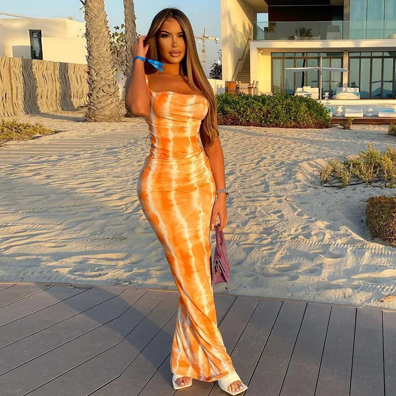 

Bodycon Casual Dress Slip Midi Summer Dresses for Women 2021 Off Shoulder Long Dresses Vacation Outfits Beach Wear Women 2022