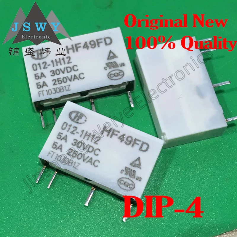 5PCS Бесплатная доставка HF49FD-005 012 024 1H11 1H11T 1H12 T 4-контактный 5A 5V 5V 12V 24V Один набор нормально разомкнутых малых реле Совершенно новый!
