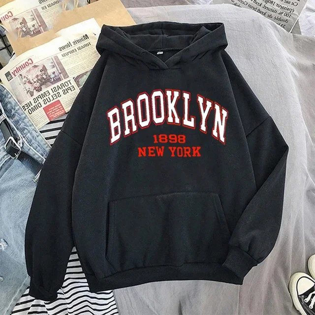 Толстовка В Стиле Brooklyn Повседневная Хлопковая Для Мужчин Женщин Детей Хип-хоп
