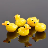 1pcs yellow duck shape 16x15mm handmade lampwork glass loose beads for jewelry making diy crafts findings