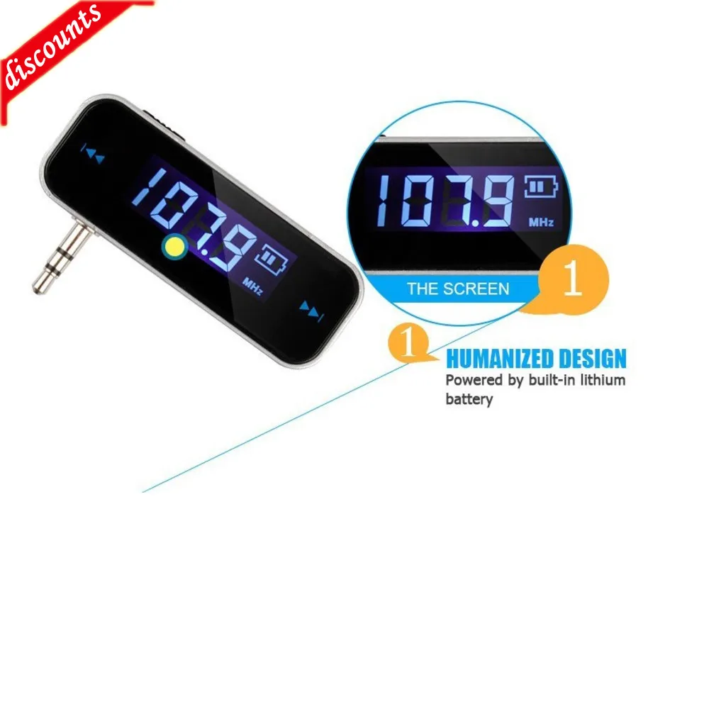 New Mini Wireless Transmitter 3.5mm In-car Music Audio FM Tr