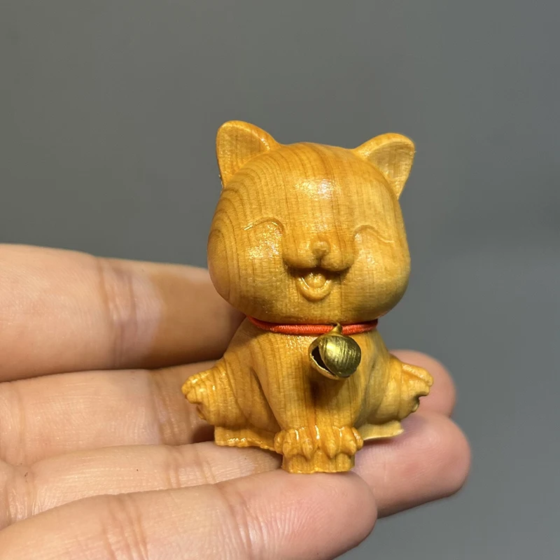 Маленькие статуи животных деревянная ручная резьба древесина Милая