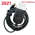 2022 новейший шестигранный кабель V2 USB интерфейс автомобильный диагностический кабель VagCom 22,3 английский польский немецкий французский Denish Atmega162 чип