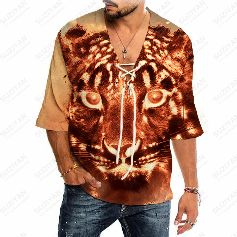 

Summer For Men Wild Men'S Shirt Top Hot-Selling Mens Clothes New Arrivals Handsome Knotted Short-Sleeved Resorts Shirt Men