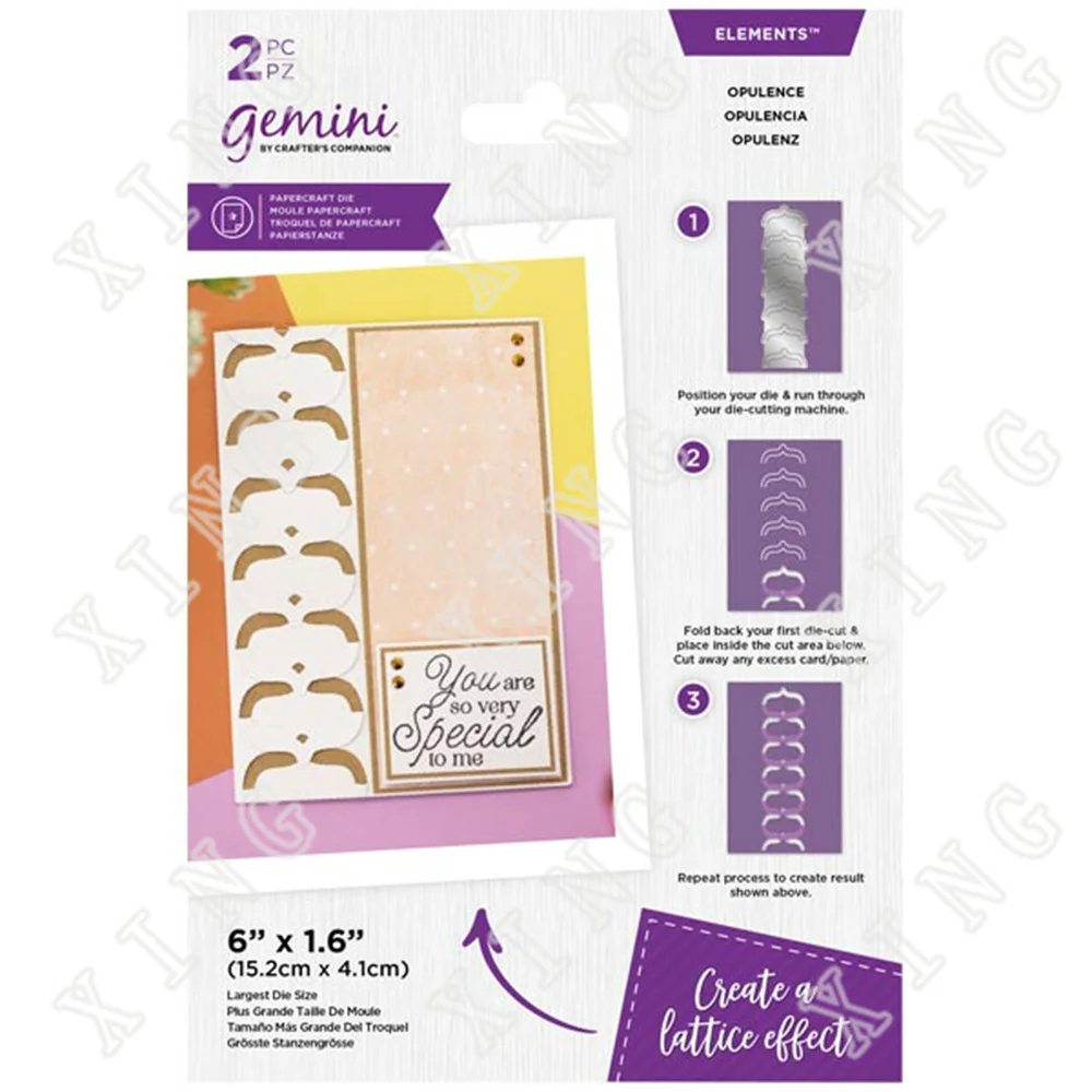 

Lattice Folding Opulence New Metal Cutting Dies Scrapbook Diary Decoration Stencil Embossing Template Diy Greeting Card Handmade