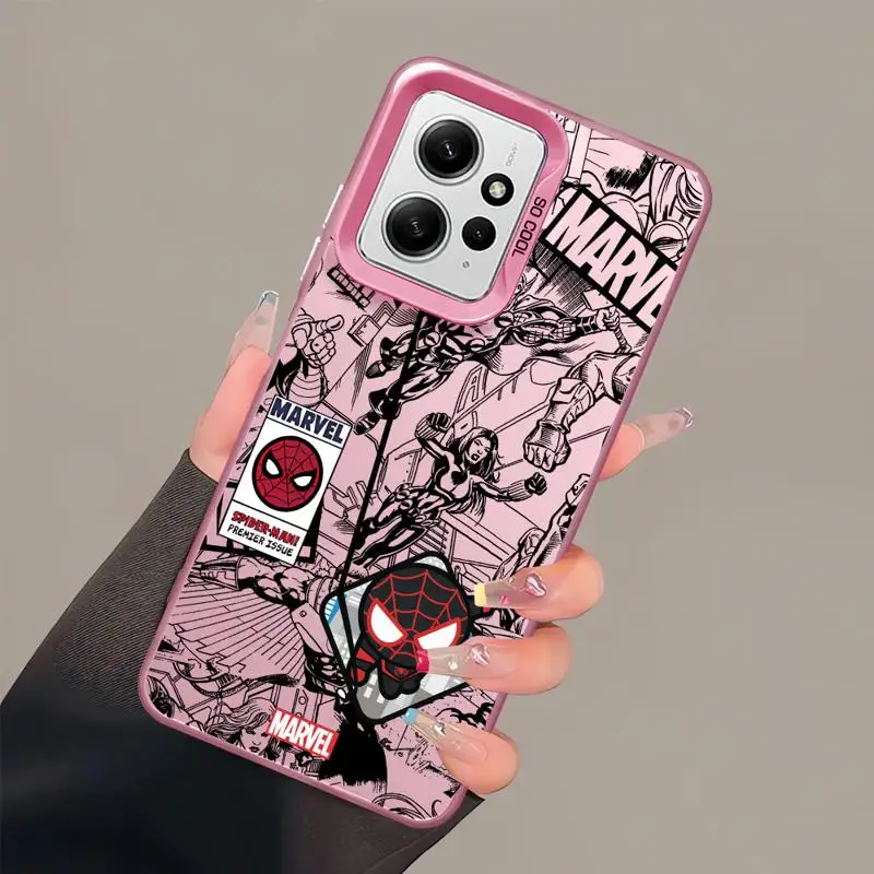 Фото Чехлы для телефонов Marvel Человек-паук для Xiaomi Poco C50 X3 NFC C61 C51 X3pro Redmi 12C 13 A2 A3x 12, чехол-накладка №3