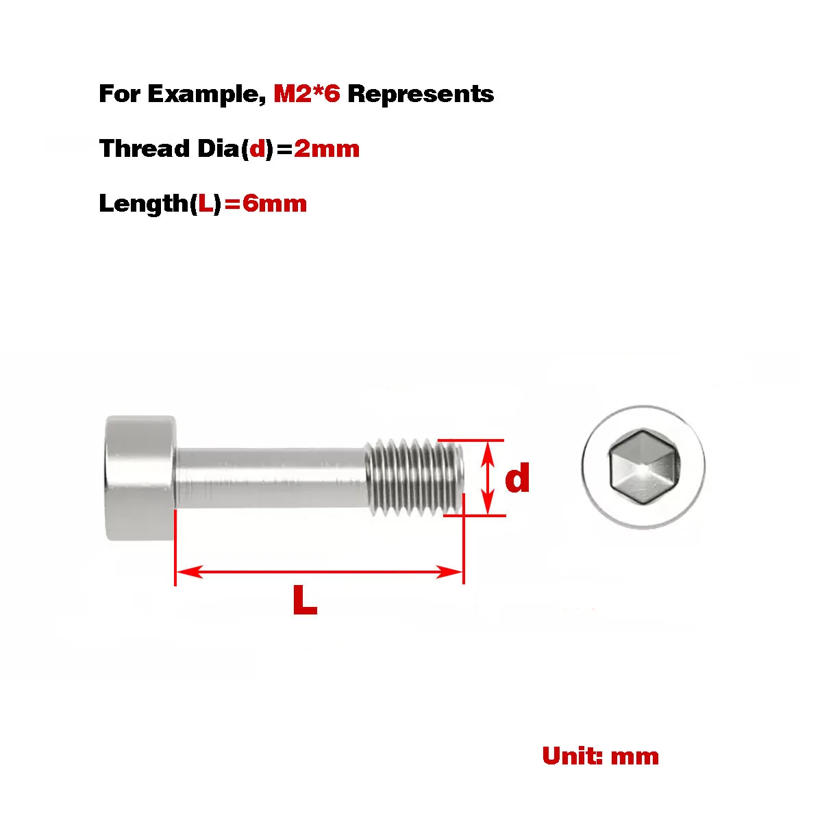 Винт с шестигранным отверстием из нержавеющей стали 304, цилиндрическая головка, полузубчатый болт M2M3M4M5M6
