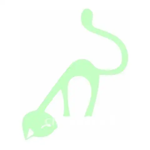 Очаровательная кошачья светящаяся Наклейка на стену спальня гостиная в темноте