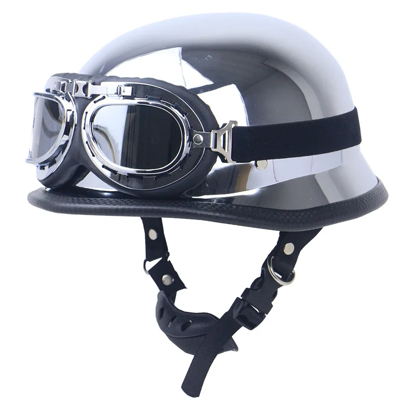 

High Quality ABS Resin DOT Certification Motorcycle Accessories Helmet for Women Men Open Face Helmet Retro with Boxer Goggles