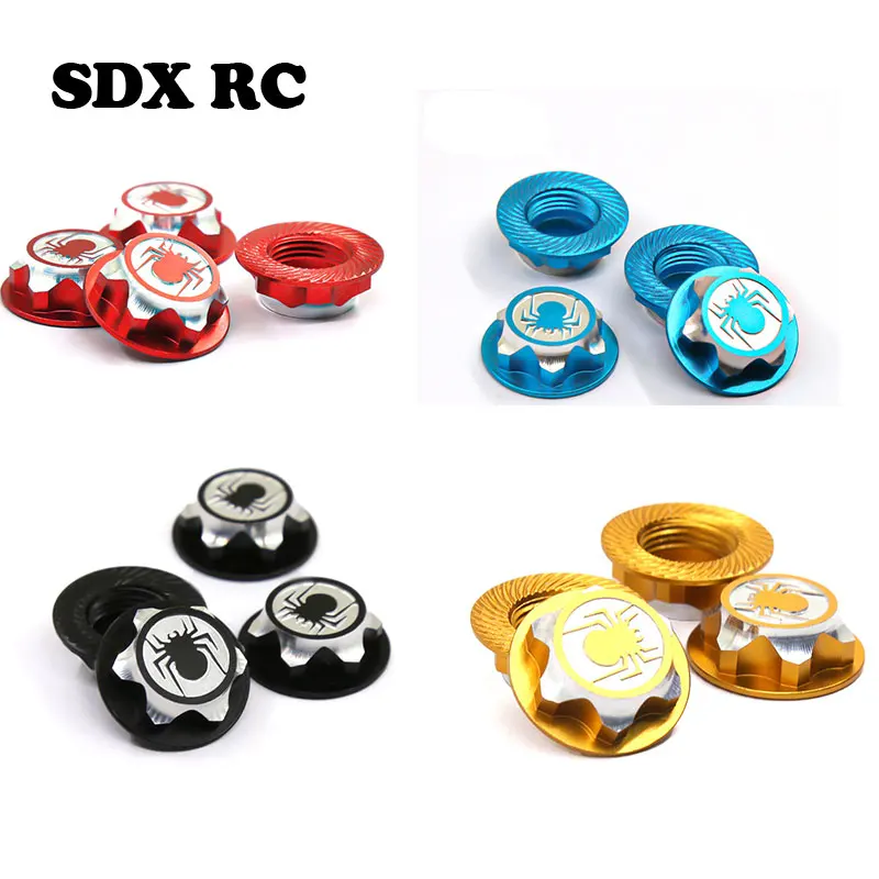 

4 шт./лот, алюминиевая крышка ступицы колеса, противопылевая Крышка 17 мм, шестигранная гайка для радиоуправляемой модели автомобиля 1:8, проти...