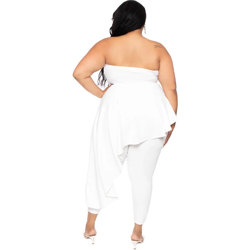 Plus Size Women's Clothing Large Women's Bra Pants Spring And Summer New Solid Fashion Fitting Two Piece Sets Womens Outifits