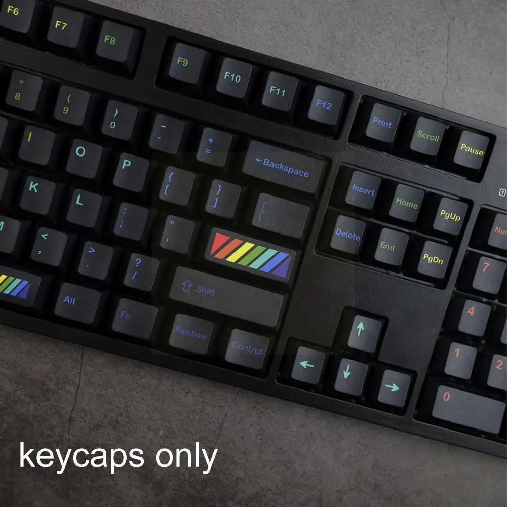 

140 клавиш Gmk Полночь Радуга клавиши профиль Pbt краситель клавиши 6.25u сублимационная клавиатура механическая клавиатура пробел 7u U1h4