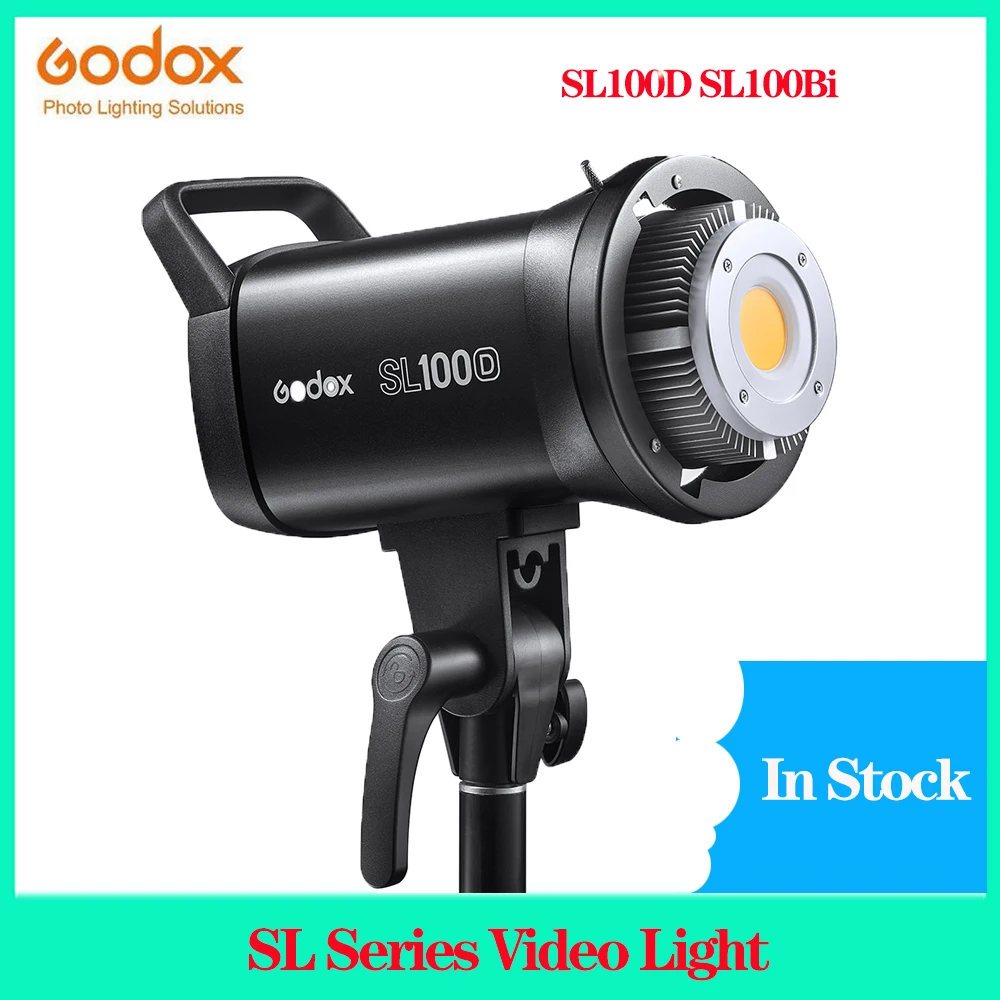 Godox SL100D SL-100Bi 100W 5600K White Version LCD Panel LED Video Light Continuous Output Bowens Mount Studio Light