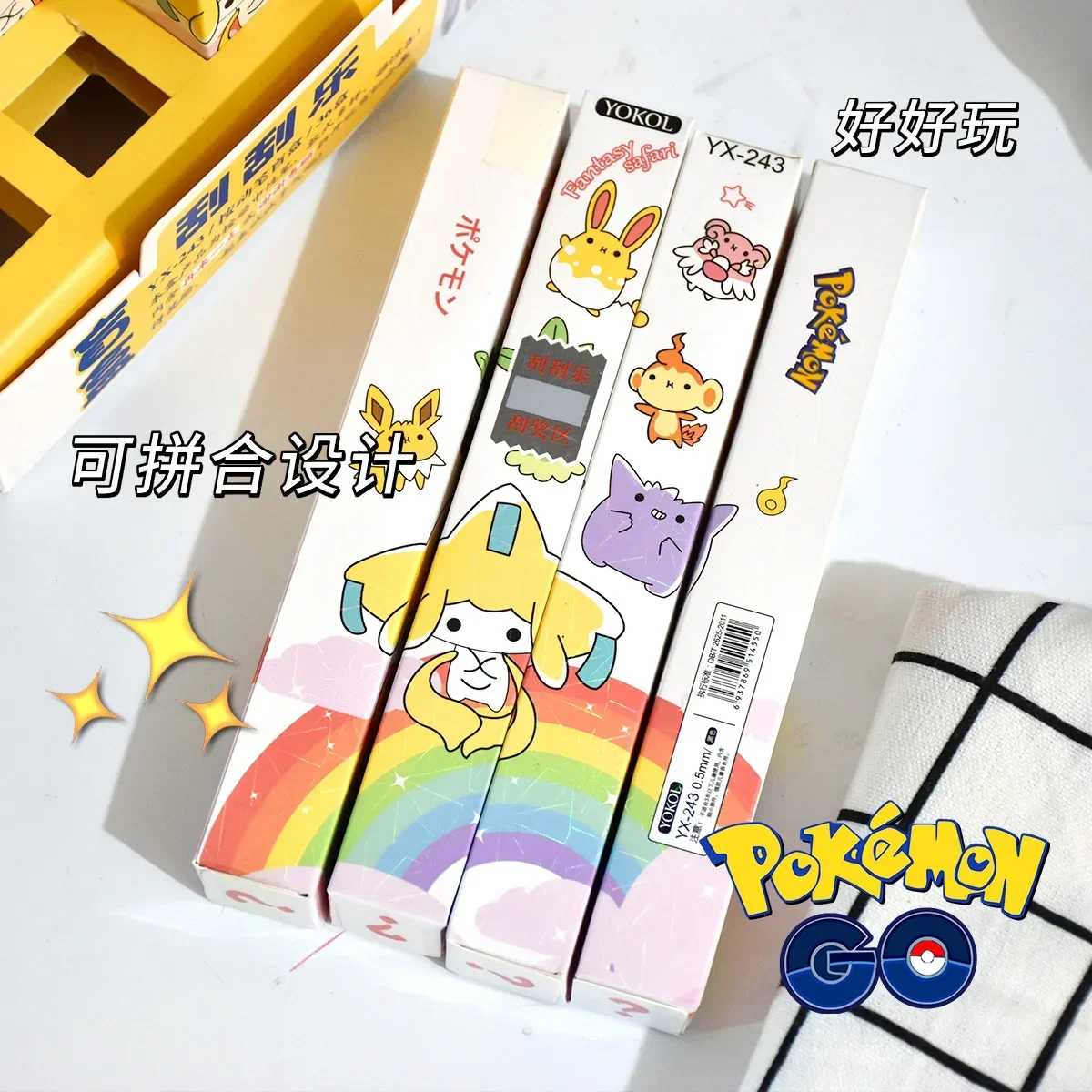 Гелевая ручка Kawaii Pokemon Anime Press Jigglypuff Charmander Jirachi быстросохнущая черная гелевая 0 5