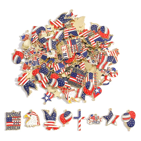 5 шт. Эмалированные флаг-подвески из сплава  W529