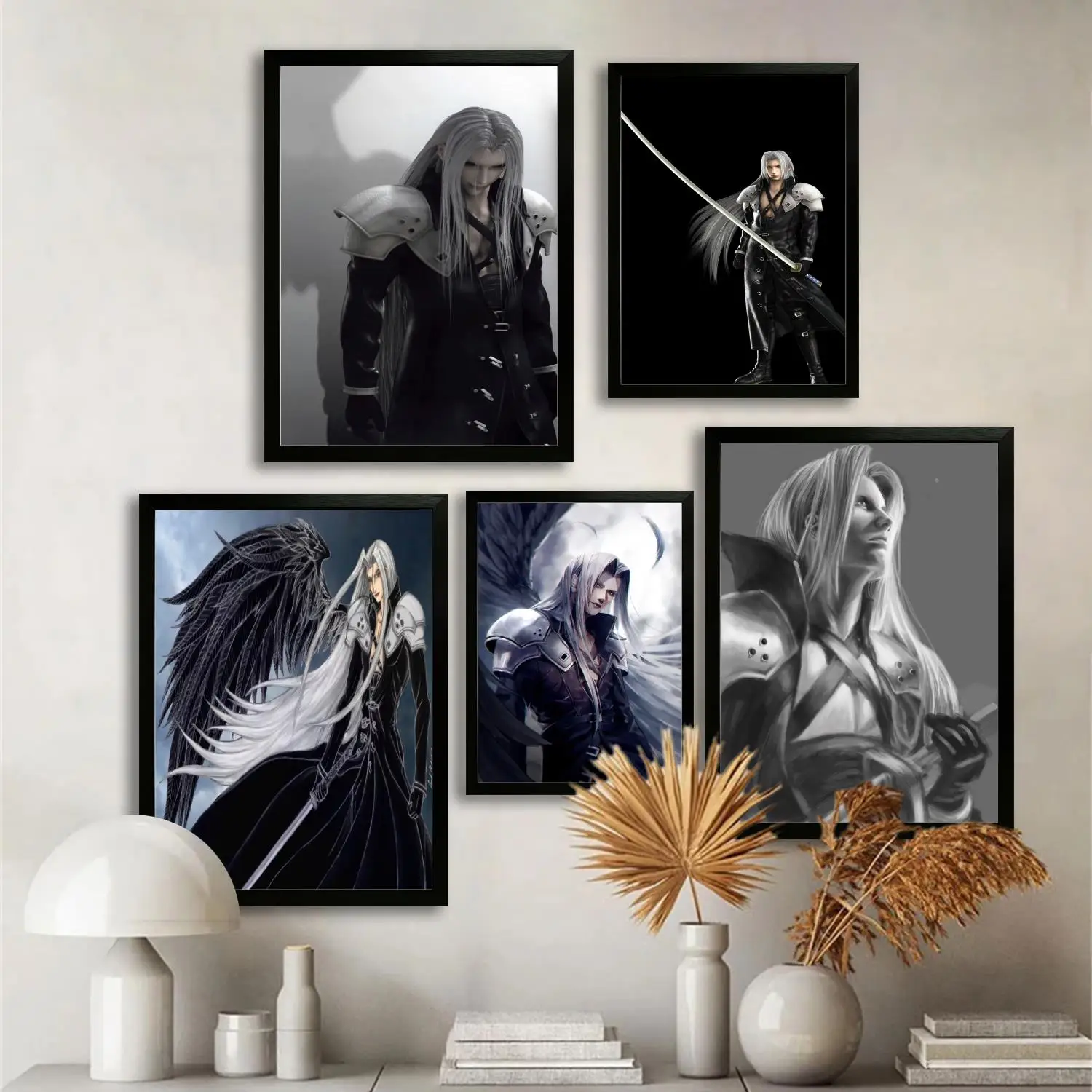 Sephiroth мультфильм холст художественный постер и настенное искусство картина с