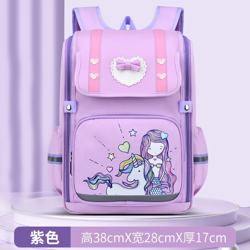 Grade 1-6 Children British Style Unicorn Mermaid Astronaut Backpacks New Girl Boy Students Cartoon Schoolbags for Students Hot