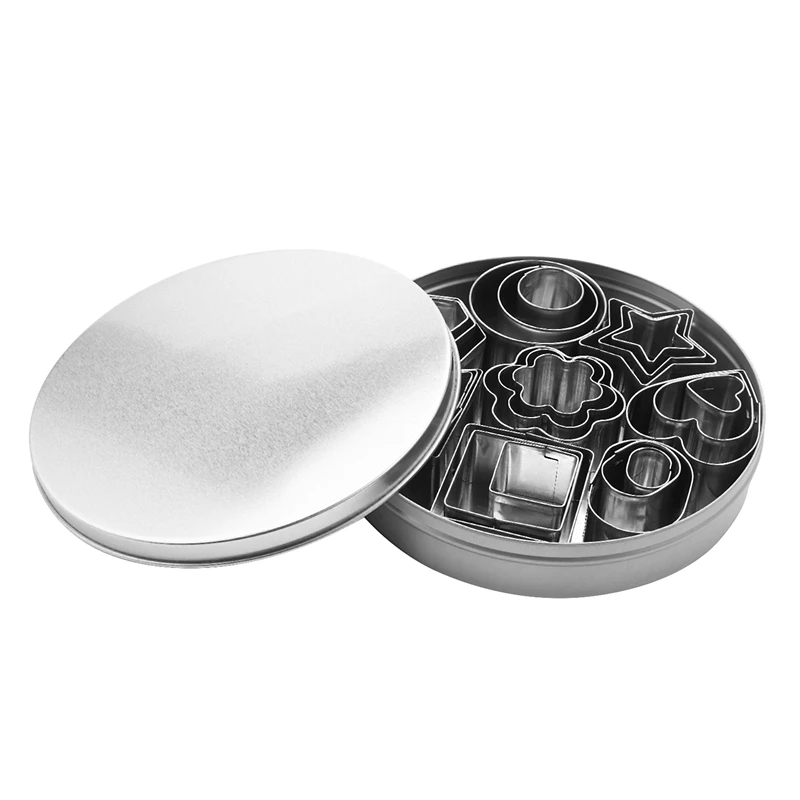 

24 Pcs Mini Cookie Cutter Shape Set Cookie Mold Stainless Steel Pastry Dough Donut Clay Metal Baking Mold Cake Mold Tool