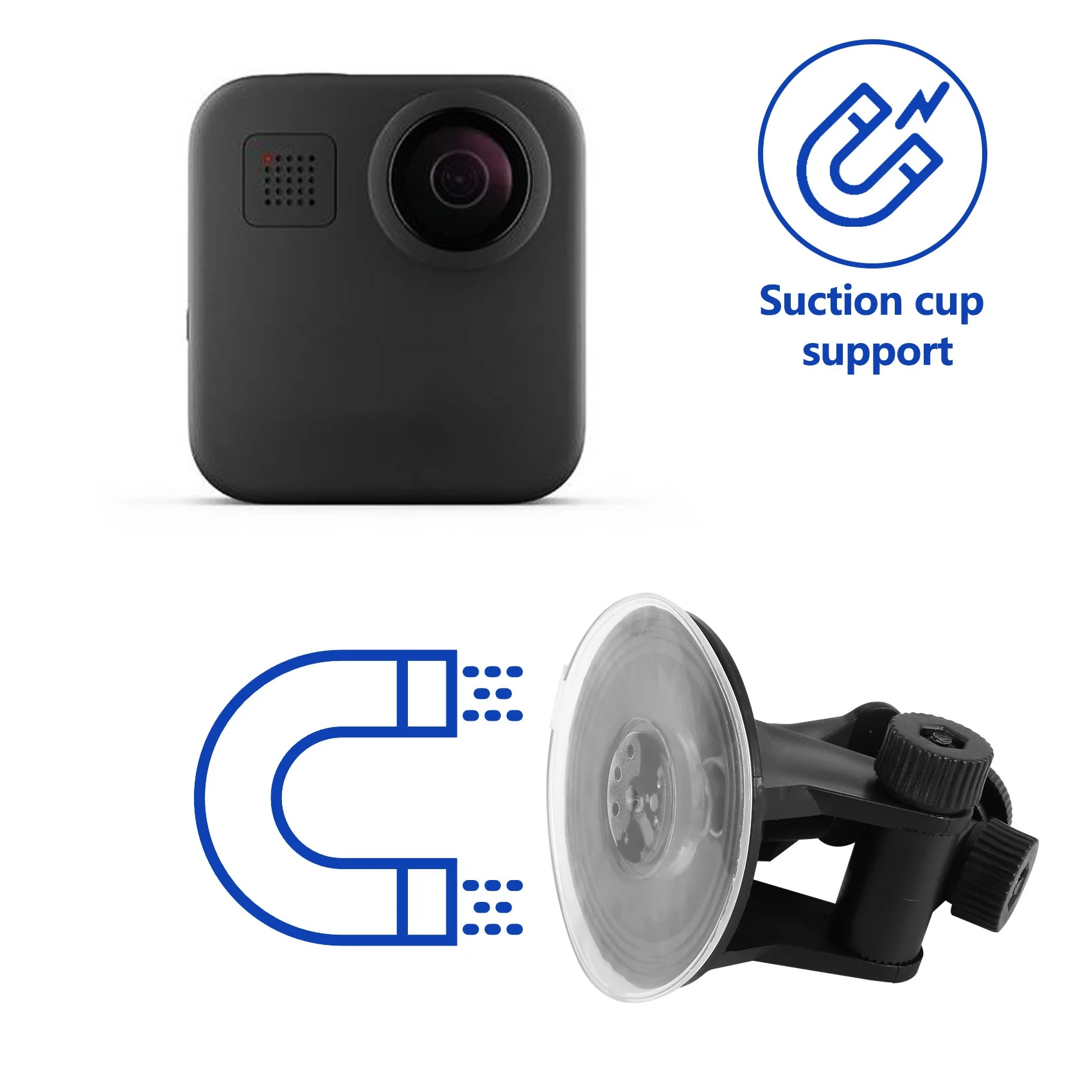 Мини-автомобильный держатель на присоске/4 нити для спортивной камеры Gopro Hero