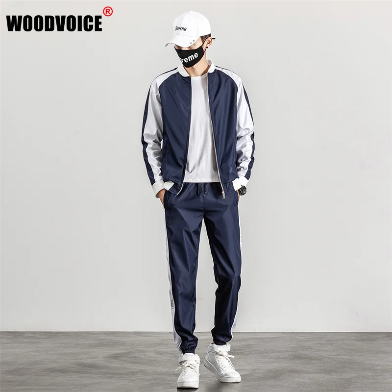

Men Hip Hop 2022 Korean Style Patchwork 2 Piece Sets Mens Casual Streetwear Fitness Male Tracksuit Clothing Dropshipping