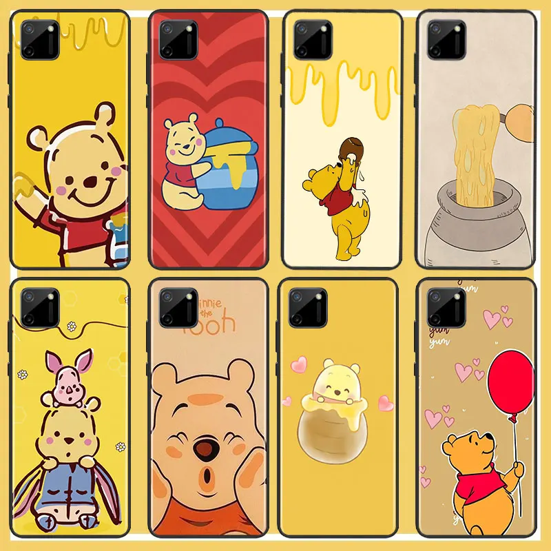 

Disney Winnie the Pooh Phone Case For OPPO Find X2 X3 X5 Pro Lite Neo 5G Reno 4 5 6 7 Lite Z 4G 5G Pro SE Black Funda Cover Soft