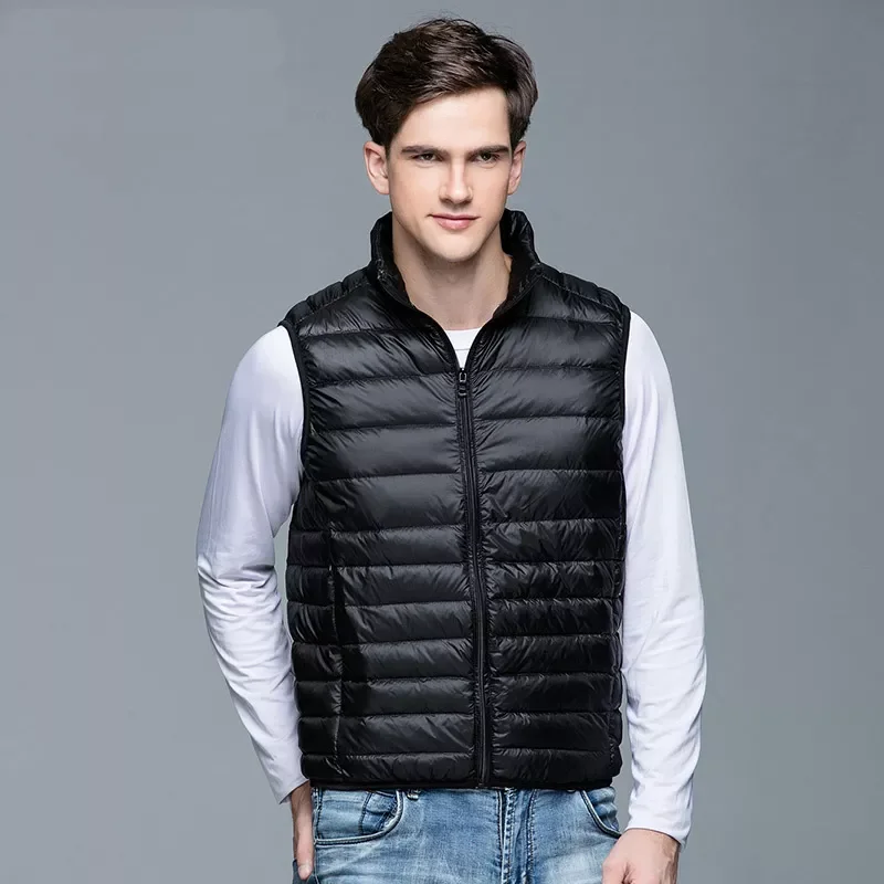New2022 New Men's Winter Coat 90% White Duck Down Vest Portable Ultra Light Sleeveless Jacket Portable Waistcoat for Men