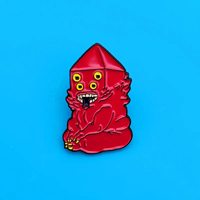 

Dear-you Creative Comedy Animation Cartoon Brooch Adventure Time Red Monster Golb Metal Badge Wild Fashion Jewelry