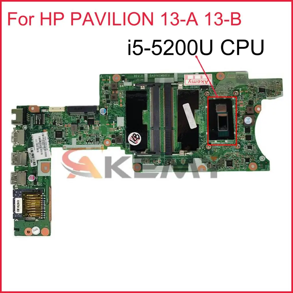 

For HP PAVILION 13-A 13-B Laptop Motherboard DA0Y61MB6E0 DDR3L With i5-5200U CPU test 100% ok