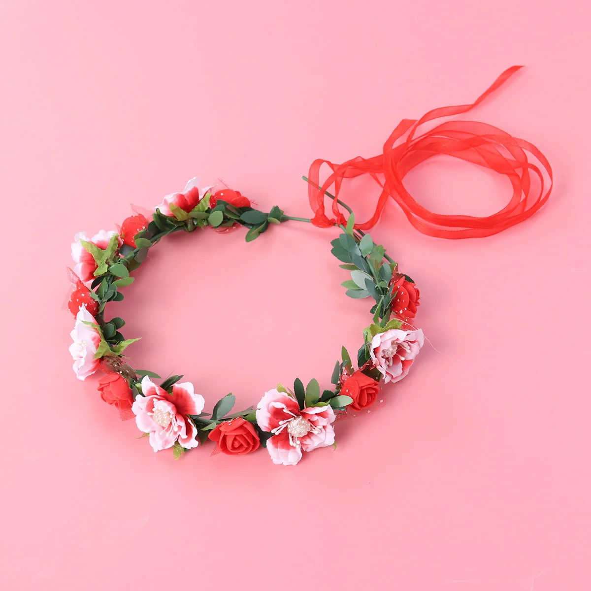 

Flower Headband Wedding Girl Floral Hair Bridal Headpiece Girls Wreath Headbands Bride Baby Garland Accessory Women Flowers