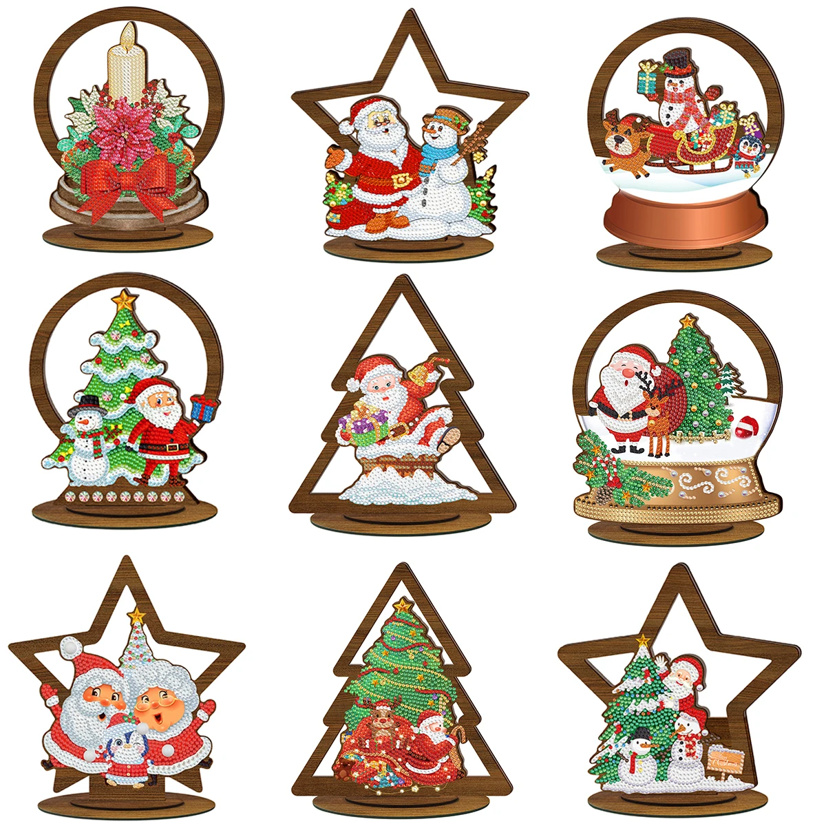 Новые рождественские украшения алмазная живопись для стола Санта набор алмазной