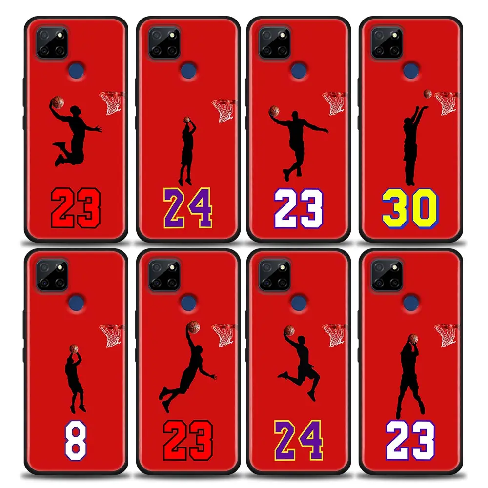 

Funny Cartoon Wild Basketball Phone Case For OPPO Realme 5 6 7 7i 8 8i 9 9i V25 F9 F17 F19 5G 4G Pro Narzo Speed Black Soft Capa