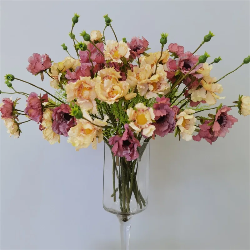 

Artificial Flower Wheel Daisy Chamomile Hibiscus Fake Flower Wedding Decoration Nordic Living Room Fall Decor Autumn Arrangement