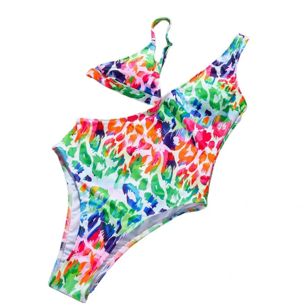 

Attractive Bright Color Leopard Print Summer Lady Swimwear Women Swimsuit One Piece Super Soft