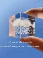 look at the rain clouds raindrop crystal cube 3d glass craft cloud crystal ornaments heart moon star decorations for home